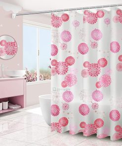 Rèm phòng tắm giá rẻ họa tiết hoa văn sang trọng