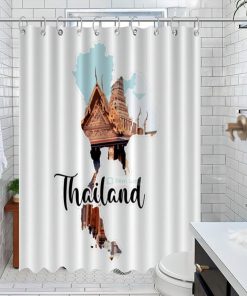 Rèm nhà tắm chống ẩm vải Polyester