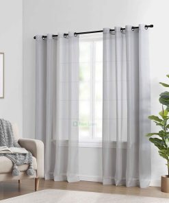 Rèm vải voan 1 lớp phòng khách hiện đại