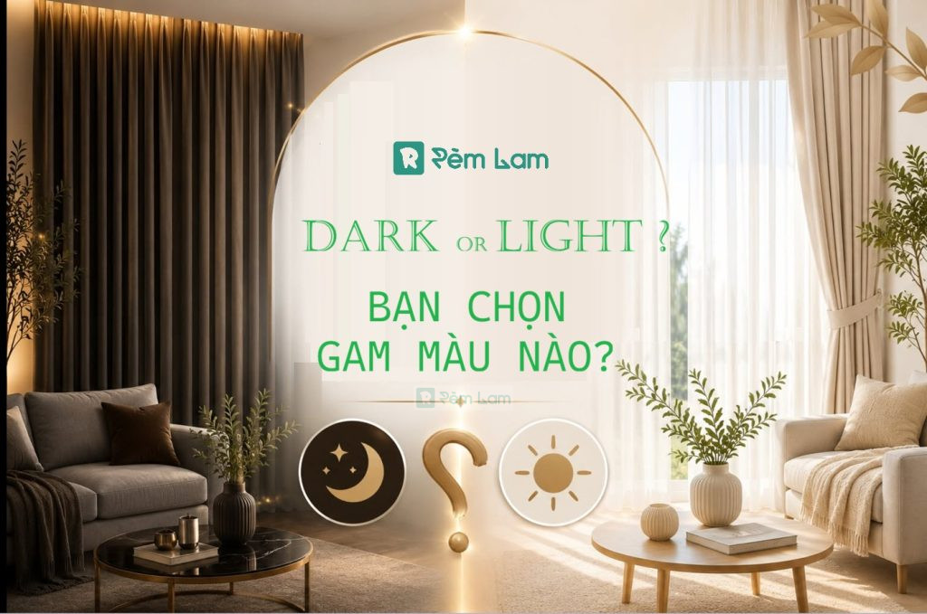 Nên chọn rèm sáng màu hay tối màu? RÈM LAM chia sẻ bí quyết chọn màu rèm phù hợp với diện tích, ánh sáng và phong cách nội thất. Giúp không gian vừa đẹp, vừa hài hòa và tiện dụng.